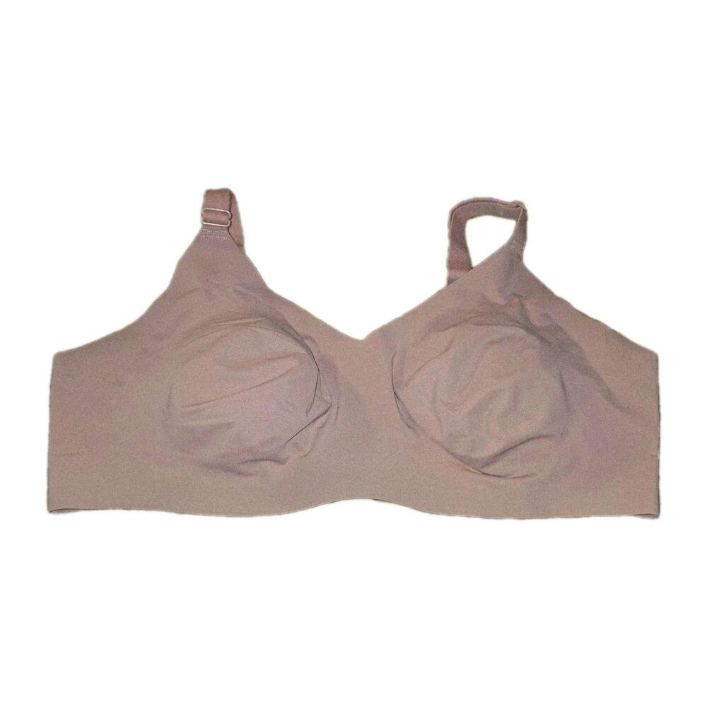 KNIX GOOD TO GO Sz 5 Peachy Pink Seamless Wireless Back Closure Comfort Soft Bra